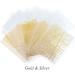 Gold/Silver Nail Art Geometric Pattern Decals Curve Patch 3D Nail Sticker Fake Fingernail Accessories Stripe Lines Nail Paste(Type B gold) Goldtype B - Buy Online on GoSupps.com
