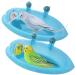 3E Pet Bird Baths with Mirror, Parrot Birdbath Shower Accessories, Parrot Bathroom Bathtub with Mirror, Bird Bath for Small Parrots, Parakeets and Canaries (2 pc) 2 pc blue