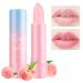 Colour Changing Lip Balm Peach Flavour Tinted Lip Balm Moisturizing Lipstick Long Lasting Hydration Natural Look Lip Balms Women Lip Care Lip Stick For Dry & Cracked Lips (01 Peach)
