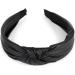 styleBREAKER ladies headband with knot in faux leather look retro style hairband headband 04026046 color: black