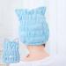 Cute Cat Hair Towel Cap - Quick Dry Coral Velvet Turban for Women & Kids | Sky Blue Bathroom Towel Hat for Curly & Long Hair - Buy Online on GoSupps.com