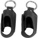 Asthma Inhaler Holder PU Leather Case for Travel and Medication Storage with Carabiner Clip 2pcs (Black) - Buy Online on GoSupps.com