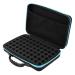 Wifehelper carrying bag for essential oils hard shell case 60 bottles suitable for bottles 5 ml 15 ml hard shell aromatherapy travel oils organizer shockproof holder protective bag (blue)