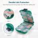 AOMIG Pill Box Organiser - Portable Double Layer 10 Grids Tablet Storage for Vitamins & Supplements - Ideal for Travel & Work - Green - Buy Online on GoSupps.com