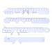 4-Piece White PD Lineal Pupillometer Tool for Prescription Glasses - Accurate PD Measurement Ruler - Buy Online on GoSupps.com