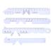 4 pieces of white PD Lineal with straight edge Pupillometer single PD PD measuring tool for prescription glasses 4 types of white PD ruler with a straight edge pupil distance lineal pd