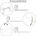 Super Light Titanium Rimless Reading Glasses for Women & Men - Gold +1.50 - Stylish & Comfortable Reading Aid - Buy Online on GoSupps.com