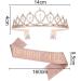 Buy Mzsm Rose Gold Birthday Queen Sash & Crown - Pink Birthday Decoration for Girls & Women - Buy Online on GoSupps.com