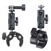 TELESIN Handlebar Clamp Mount with Flexible 360 Ball Head Bike Bicycle Motorcycle Boat Vehicle Tree Tube Extension Mounting Attachment for GoPro Insta360 DJI Action LED Light Vlog Video Accessories Black