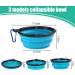 Lomug 3-Piece Foldable Travel Dog Bowl Set - 350ml Safe Bowls for Cats & Dogs - Includes Carabiners - Yellow Light Green Light Blue - Buy Online on GoSupps.com