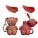 2 in 1 Key Chain Bear Lipstick Mist Matte Velvet Lipstick Waterproof Long Lasting Lip Gloss Cute Bear Beauty Makeup(2 Pack) 01+ 02