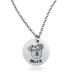 Memediy Personalized necklace with pet portrait with engraving personalized dog/pet/cat reminer gifts pet loss gifts for pet lovers Color: Silver