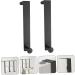 jojofuny 2pcs Door Hook Hat Wall Hanger Wall Mounted Clothes Rack Towel Valet Hat Hooks Hanging Door No Trace 21x4.5cm Black - Buy Online on GoSupps.com