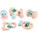Hape Wooden Multi-Stage Sensory Gift Set | Rattle, Rolling Rattles, Teether | Montessori Toys for Babies and Toddlers - Buy Online on GoSupps.com