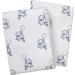 Buy Bornino Basics Moltontche Diapers - 2-Pack Easy-Care Cotton Strong Suction Elephant Print - 80x80 cm White/Blue - International Shipping - Buy Online on GoSupps.com