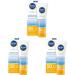 Nivea sun uv face matting sun protection LSF 50 (50 ml) non -fatty sunscreen for the face immediately effective sun milk with a light texture (pack with 3) 50 ml (3 Pack)