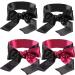 4 Piecrs Silk Satin Blindfold Eye Cover Silk Sleeping Mask Valentine Gift Blindfold Tie 150cm / 59 (Black and Black Red)