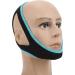 Adjustable Anti-Snoring Chin Strap - Black with Sky Blue Trim - Stop Snoring & Improve Sleep Quality - Buy Online on GoSupps.com
