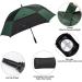 G4Free 62 Inch Vented Golf Umbrella - Windproof Auto Open - Double Canopy - Oversized Stick Umbrella - Black/Dark Green - Buy Online on GoSupps.com