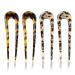 Sioppkik 4 pieces U-shaped hairpin French style hairpise turtle shell hairyard metal hairpin bocks 2 tines updos chignon pens for women hair styling accessories