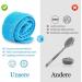 Inmorven 90cm Silicone Back Brush - Back Scrubbing Massage Brush for Thorough Body Cleaning - Blue Bathing Device - Buy Online on GoSupps.com