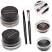 Beavorty Eye Shadow Cream 2pcs Creme Eyeshadows Black Eyeliner Cream Suit Black Eyeliner Dark Brown Eyeshadow - Buy Online on GoSupps.com