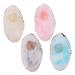 Beaupretty 4 piece of ring palette basic mixture cosmetic make-up polish mixing bowl nail polish palette make-up mix ring make-up palette nailart varnish finger rings resin rubber ring japanese