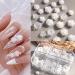 Wedding Acrylic Resin Charms Elegant Nail Art Decor Aurora 3D White Nail Rhinestones Camellia - Buy Online on GoSupps.com