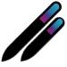 Mont Bleu Set of 2 Color Glass Nail Files - Handmade Czech Crystal Nail Files in Black Pouch - Perfect Birthday Gifts for Women - Blue & Purple - Buy Online on GoSupps.com