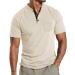 Men's Polo Shirt - Short Sleeve Reversed Collar Regular Fit Casual & Sport Styles - XXL Khaki - Buy Online on GoSupps.com