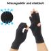 2-Pair Arthritis Compression Gloves for Rheumatoid & Osteoarthritis Relief - Fingerless Breathable & Moisture-Regulating - Unisex Size S (Black) - Buy Online on GoSupps.com