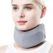 Neck Brace - Adjustable Soft Brace Wraps for Neck - Neck Support Brace for Sleeping Foam Cervical Collar Soft Foam Wraps for Women & Men Gray M