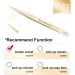 Nagaraku Professional Precision Tweezers for Eyelash Extensions - Curved & Straight Gold Stainless Steel (M-01 & M-02) - Buy Online on GoSupps.com