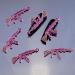 10pcs Pink Gun Nail Art Charms - 3D Metal AK Gun Rhinestones for Acrylic Nails | Kawaii Punk Nail Accessories - Buy Online on GoSupps.com