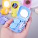 Portable 6-Part Contact Lens Case with Mirror Straw & Tweezers - Ideal for Daily Travel & Work - Buy Online on GoSupps.com