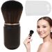Retractable Powder Brush Portable Makeup Brush Retractable Compact Portable Makeup Travel Blush Lid-Included Soft Bristles for Powder black - Buy Online on GoSupps.com