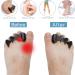 Adjustable Silicone Toe Spacers for Hammer Toes - 2 Pairs - Toe Straighteners for Women Men - Black M - Buy Online on GoSupps.com