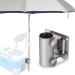 Fishing Box Umbrella Holder, High Strength Adjustable Stainless Steel Umbrella Holder Bracket Stand Base