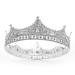 JORCEDI King Crystal Wedding Tiara Vintage Rhinestone Crown Hair Bands For Birthday Prom Pageant Party (Silver)