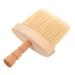 MAGICLULU Hairdressing Bristle Brush Neck Brush Tool Barber with Wood Handle Shaving Brush Barber Accessories Salon Shave Brush Barber Brush Neck Duster Manual Sharpened Yellow Hair
