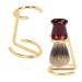 ZBJBinCH Shaving Brush Holder Deluxe Shaving Stand Shaving Razor and Brush Stand for Safety Razor Stand Place manual shaving foam brush Stainless Steel (Golden Without Brush)
