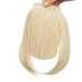 SEGO Clip-in Pony Hairpiece Extensions - Bleached Blonde Straight Fringe Bangs | Premium Quality Human Hair Look - Buy Online on GoSupps.com