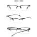 VEVESMUNDO Men's Metal Reading Glasses | Half Frame Design with Spring Hinges | Blue Light Blocking Lenses | 1.5x Magnification - Buy Online on GoSupps.com