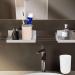 Travel Toothbrush Holder Set for Couples - Portable Multifunctional Toothbrush and Toothpaste Case for Camping Business Trips & School - Pink/White - Buy Online on GoSupps.com