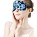 Blue Tie Dye Sleep Mask for Women | Adjustable Eye Shades Cover with Elastic Strap - Comfortable Sleep Aid - Buy Online on GoSupps.com