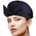 YQC Luxury Shower Cap for Women Reusable Waterproof Shower Caps -Adjustable Elastic Large Hair Cap for Shower -Fashion Cute Bow Shower Hair Cap for Long  Short and Curly Hair Girls (Black)