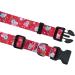 Mihqy Adjustable Dog Collar and Leash Set - Soft Comfortable Nylon for Small Medium Large Dogs & Cats - Red Flower Design (L: Neck 38-63cm Width 2.5cm) - Buy Online on GoSupps.com
