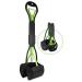 PPOGOO Non-Breakable Pet Pooper Scooper for Dogs and Cats with Long Handle High Strength Material and Durable Spring for Easy Grass and Gravel Pick Up Green