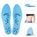 Insoles for Men and Women Acupressure Magnetic Insoles for Feet Massage Foot (Blue)