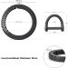 TISUR Titanium Round Carabiner Clip - Black Small Keychain D-Ring Spring Hook Key Ring - Buy Online on GoSupps.com